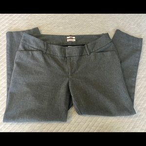 Heather gray stretch work ankle pants